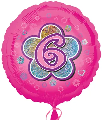 Produktbild von ABC18 Folienballon"6" Blumen | Ø 43 cm Pink