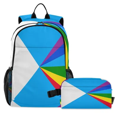 Imagen del producto de Mochila escolar para niños con estuche para el almuerzo y correa de pecho
