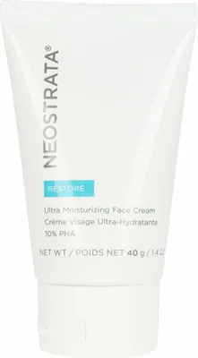 A white tube of Neostrata Ultra Moisturizing Face Cream with blue and gray text.