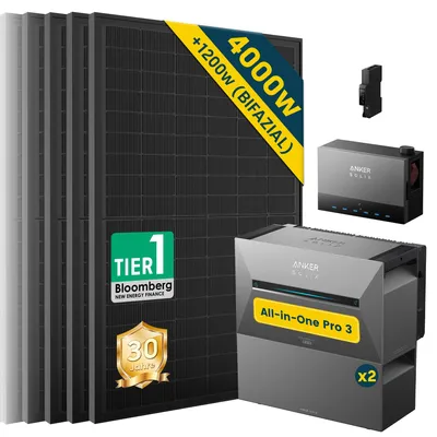 Produktbild von Anker Solix Power Dock Balkonkraftwerk 4000W mit Speicher – inkl. Anker Solix Solarbank 3 E2700 Pro & BP2700x2