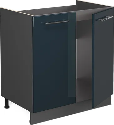 Obrázek produktu pro Skříňka pod dřez Vicco Fame-Line Tmavě modrá s vysokým leskem 80 cm bez pracovní desky, Model 48805