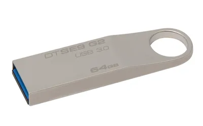 Obrázek produktu pro Kingston Technology DataTraveler SE9 G2 64GB, 64 GB, USB Typ-A, 3.2 Gen 1 (3.1 Gen 1), Bez krytky, Stříbrná