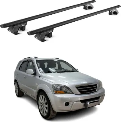Produktbild von Dachträger Gepäckträger für Kia Sorento JC 2002-2009 Alu Schwarz 2 tlg ABE