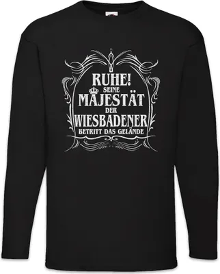 Produktbild von Urban Backwoods Seine Majestät Der Wiebadener, Langarm T-Shirt, Farbe: Schwarz, Größe: 2XL