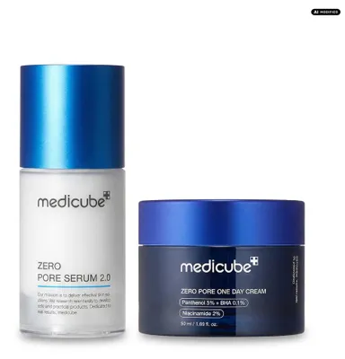 Produktbild von Medicube Zero Pore Serum und One Day Cream Pflege Duo