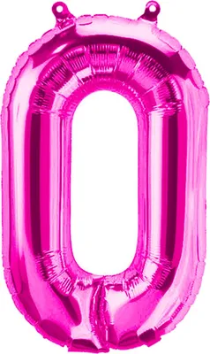 Image de Ballon en plastique lettre O, rose, env. 40 cm, pour gonflage