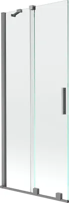 Produktbild von Mexen Velar 2-flügelige, schiebbare Badewannenabtrennung 85 x 150 cm, transparent, gun metal - 896-085-000-01-95