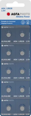 Produktbild von AgfaPhoto Batterie Knopfzelle LR626 AG4 1.5V Alkaline 10St.