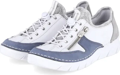 Produktbild von Rieker Damenschuhe Halbschuhe Slipper Sneaker Weiß Freizeit, Schuhgröße:42 EU