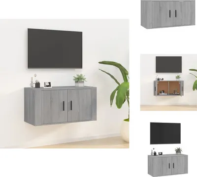 Image de vidaXL Armoire TV murale Gris Sonoma 80x34,5x40 cm - Meuble TV
