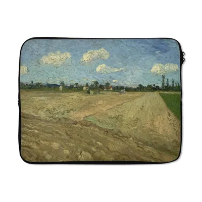 Produktbild von MuchoWow® Laptop Hülle 17 Zoll Laptoptasche Gepflügte Felder - Vincent van Gogh - Zipper - Schutzabdeckung