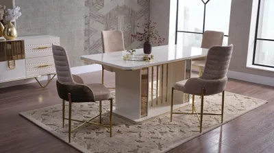 Produktbild von Esszimmer Set Luxus 6x Stühle+Esstisch Essgruppe Garnitur Lehnstühle Anrichte