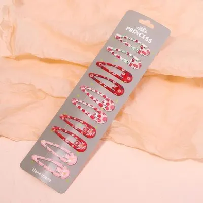 Image de 10 pinces à cheveux colorées pour femmes et jeunes filles, de 5,1 cm, petites pinces métalliques antidérapantes et épingles à cheveux idéales pour les cheveux épais