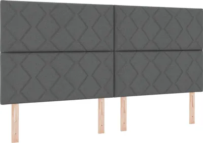 Obrázek produktu pro vidaXL LED čelo postele šedé 200 cm látka