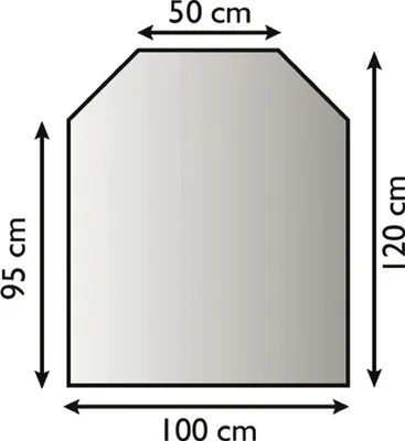 Produktbild von Funkenschutzplatte / Bodenplatte Lienbacher silberf. 6-Eck 100x120cm