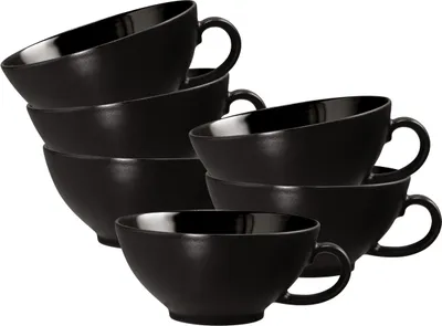 Produktbild von Seltmann Weiden Liberty Velvet Black Teetasse 140 ml 6er Set