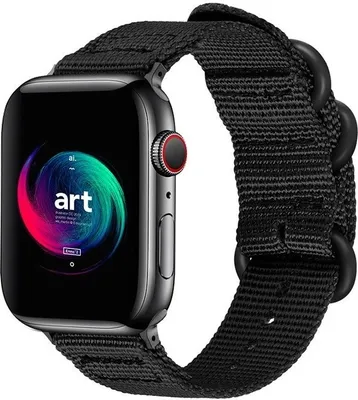 Produktbild von Strap-it Apple Watch Nylonschnallenarmband (Schwarz)