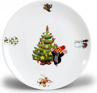Zdjęcie produktu dla Thun 1794 Krteček a Vánoce, mělký talíř, 21 cm, Thun