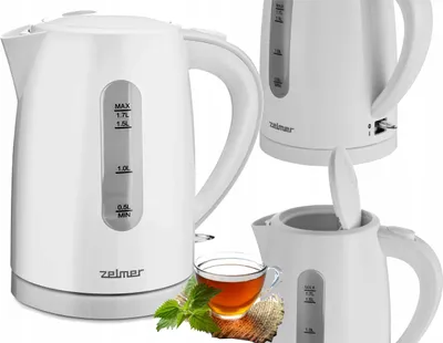 Produktbild von Kabelloser Wasserkocher Zelmer 2200W 1,7L-Drehbarer Sockel, Flaches Heizelement