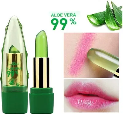 Produktbild von Aloe Vera Lips - 99% PURER ALOE VERA LIPS, Jelly Lippenstift | Natürliche Feuchtigkeitsspendende Balsam, Lippenpflegesti