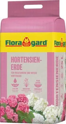 Produktbild von Hortensienerde Floragard für rosa- & weiß-blühende Hortensien 25 L