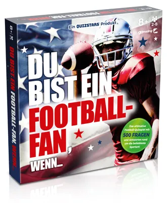 Produktbild von Quizspiel Du bist ein Football-Fan, wenn – 500 Fragen & Antworten NFL Wissen 2–8 Spieler