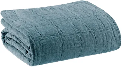 Produktbild von Recycelte Decke Titou stahlgrau 140 x 200 cm Vivaraise