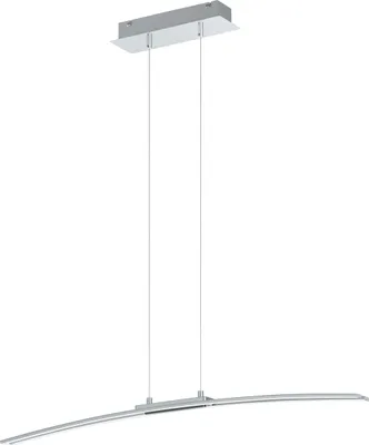 Produktbild von EGLO LED Pendellampe Lasana, 1 flammige Pendelleuchte, Hängeleuchte aus Alu, Stahl, Kunststoff, Farbe: Chrom, weiß