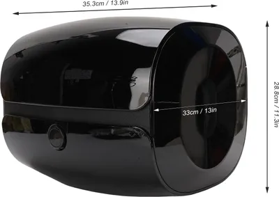 Produktbild von Motorrad-Heckkoffer aus ABS, 32 l Fassungsvermögen, regensicherer Heckkoffer-Gepäckkoffer mit Schloss zum Radfahren, leuchtendes Schwarz