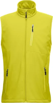 Produktbild von Heren Softshell-Weste in Zitronengrün, leicht, wasserdicht und winddicht, ohne Ärmel