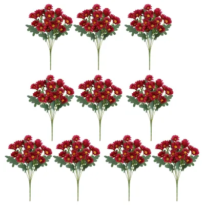 Produktbild von Künstliche Chrysanthemen – realistische Herbstblumen, UV-beständig, künstliche Blumensträuße, künstliche Chrysanthemen für die Herbstdekoration im Innen- und Außenbereich.