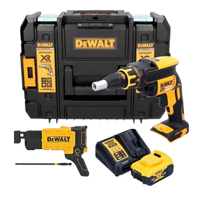 Produktbild von DeWalt DCF 620 P1T Akku Trockenbauschrauber 18 V 30 Nm Brushless + 1x Akku 5,0 Ah + Ladegerät + TSTAK