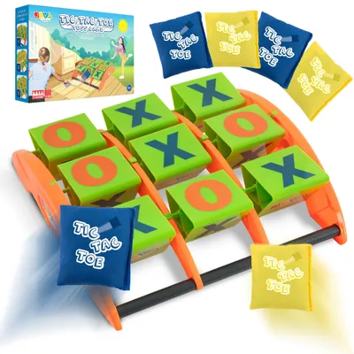Productafbeelding van OttoSimon Mega Tic-Tac-Toe spel met worpzakjes - Buitenspeelgoed voor kinderen
