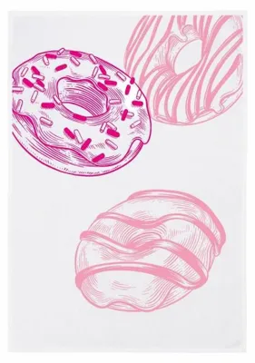 Produktbild von Geschirrtuch - Donuts in Pink und Rosa
