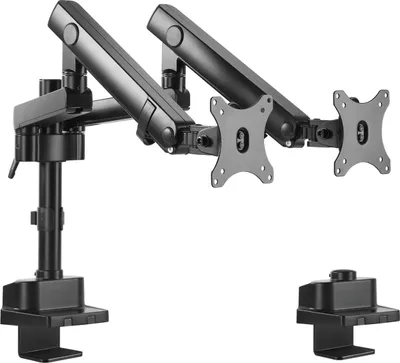 Obrázok produktu pre 2-komorový držiak monitora Plynová pružina na stôl Rameno na monitor Stojan na monitor VESA 75x75 100x100 17"-32" Pre 2 monitory Domáca kancelária