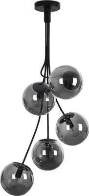 Imagen del producto de Rabalux 3508, lámpara colgante con 5 focos, modelo Glory, casquillo E14, color -gris, forma esférica, diseño moderno, diámetro 150 mm