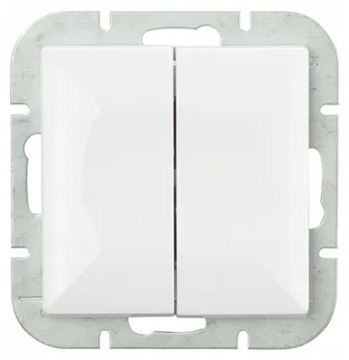 Image de Pearl Double P/T Switch White