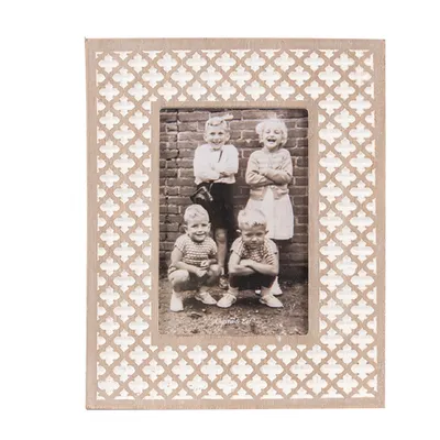 Immagine prodotto di Cornice Clayre & Eef 10x15 cm Legno bianco marrone