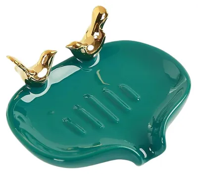 Image de Porte-savon en céramique avec motif d'oiseau
