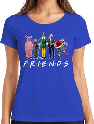 Produktbild von Friends Weihnachtsfilme Grinch Buddy der Weihnachtself - Weihnachten Christmas Xmas Damen T-Shirt, Blau, M