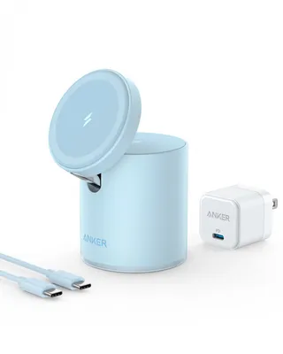 Immagine prodotto di Anker MagGo 623 Caricatore wireless per iPhone e auricolari blu 7 W 2 in 1