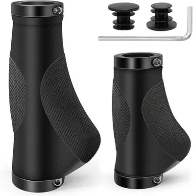 Produktbild von Famanu MTB Fahrradgriffe Lock-On Antirutsch für 22,2 mm Lenker - Schwarz
