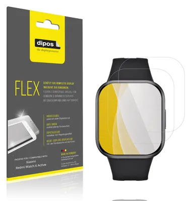 Image de 2x Film de protection d'écran pour Xiaomi Redmi Watch 6 Active, recouvre 100% de l'écran, dipos Flex