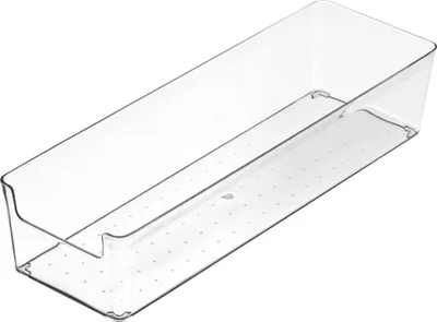 Obrázek produktu pro Úložné boxy do zásuvek, robustní, průhledné, z PET, s oddělovacími přepážkami pro kuchyň, velký obdélníkový box