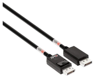 Image de Club3d CLUB3D DisplayPort™ 2.1 Bi-Directional VESA DP80 Certified Cable 4K240Hz, 8K60Hz or 10K60Hz M/M 1.6m/5.25ft