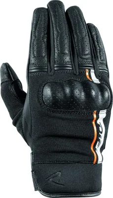 Produktbild von DIFI Reptile perforierte Motorrad Handschuhe, schwarz/weiß/orange, L