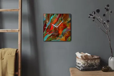 Produktbild von Coloray Hodiny Unikátní 30x30 cm  Tiché hodiny Pro obývací pokoj a kuchyň Nástěnné hodiny Plátno Bílé ručičky hodin - Skrytý kužel