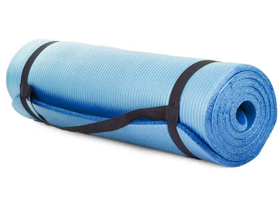 Produktbild von Yogamatte Pilates Fitnessmatte Gymnastikmatte Bodenmatte Sport, Farbe:Blau