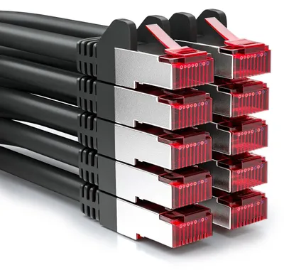 Produktbild von deleyCON MK2015, 2 m, Cat6, S/FTP (S-STP), RJ-45, RJ-45, Schwarz