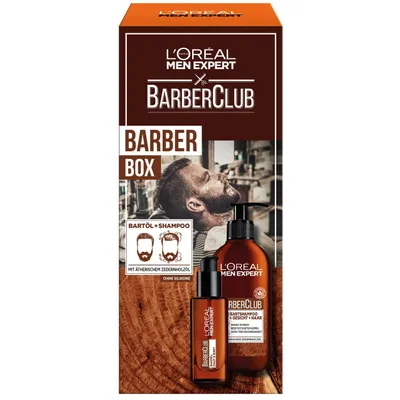 Produktbild von L'Oréal Men Expert Bartpflege-Set, Geschenkset mit Bartshampoo & Bartöl, Bartshampoo für Gesicht, Haare und Bart (200 ml) und Bartöl (30 ml)